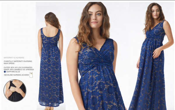 VESTIDO CHANTILLY MAXY - AZUL OSCURO - Imagen 2